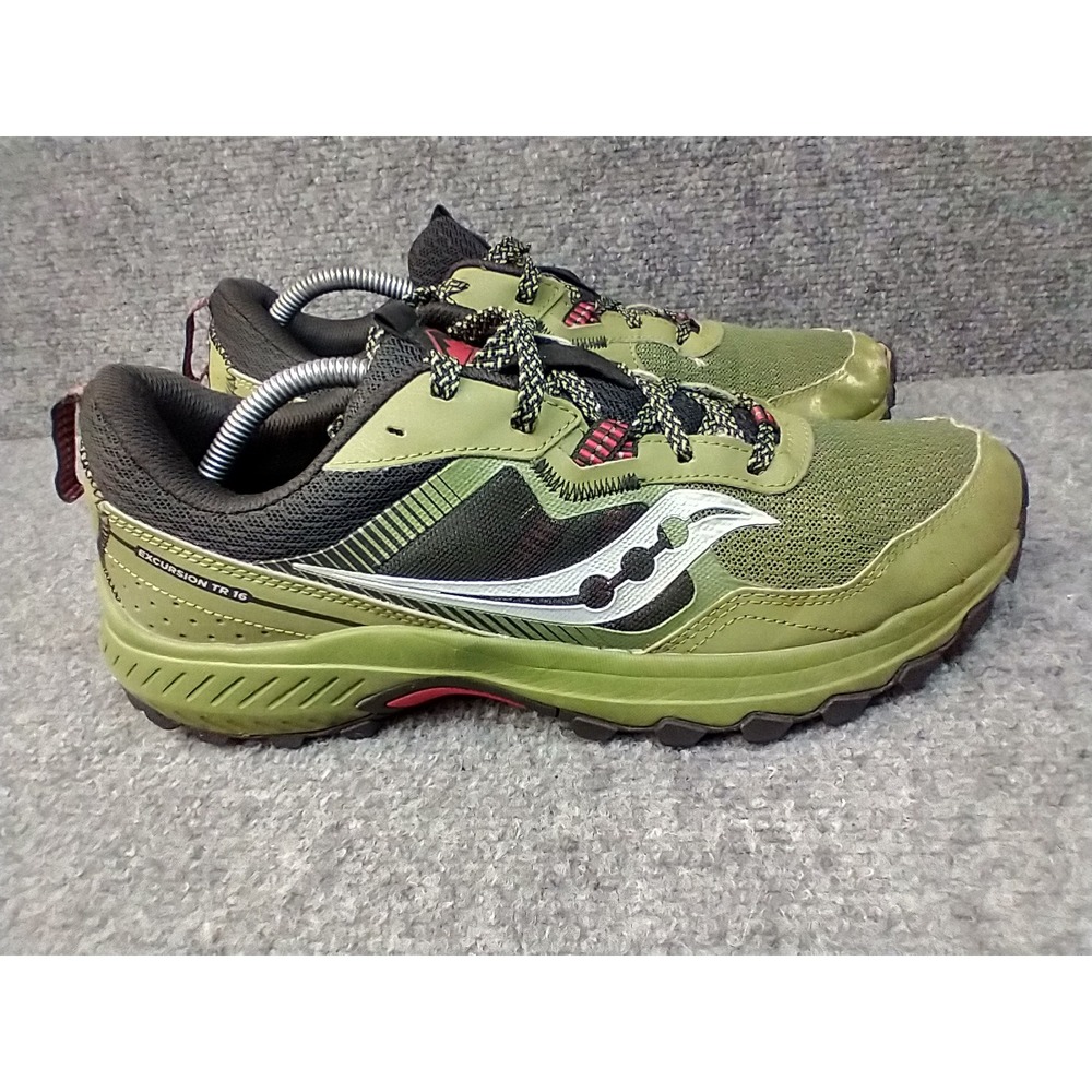 Saucony Excursion TR16 Mens Trail Running Shoes Olive Green Black S20744 Size 10